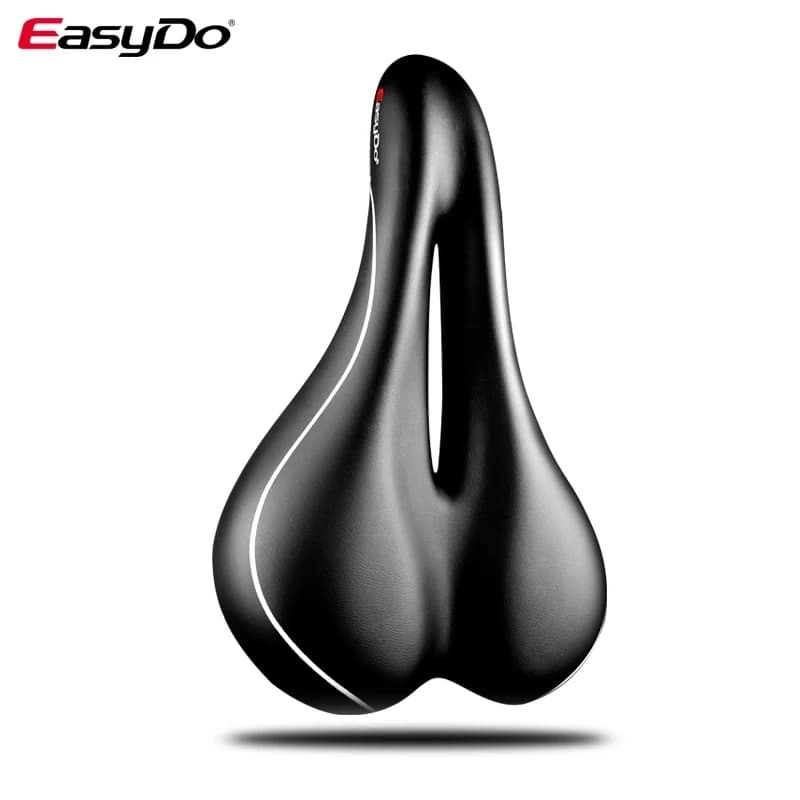 Easydo Comoda sella per bicicletta impermeabile con cuscino morbido, adatta per bici da strada MTB, bici pieghevole, design cavo, sella ergonomica