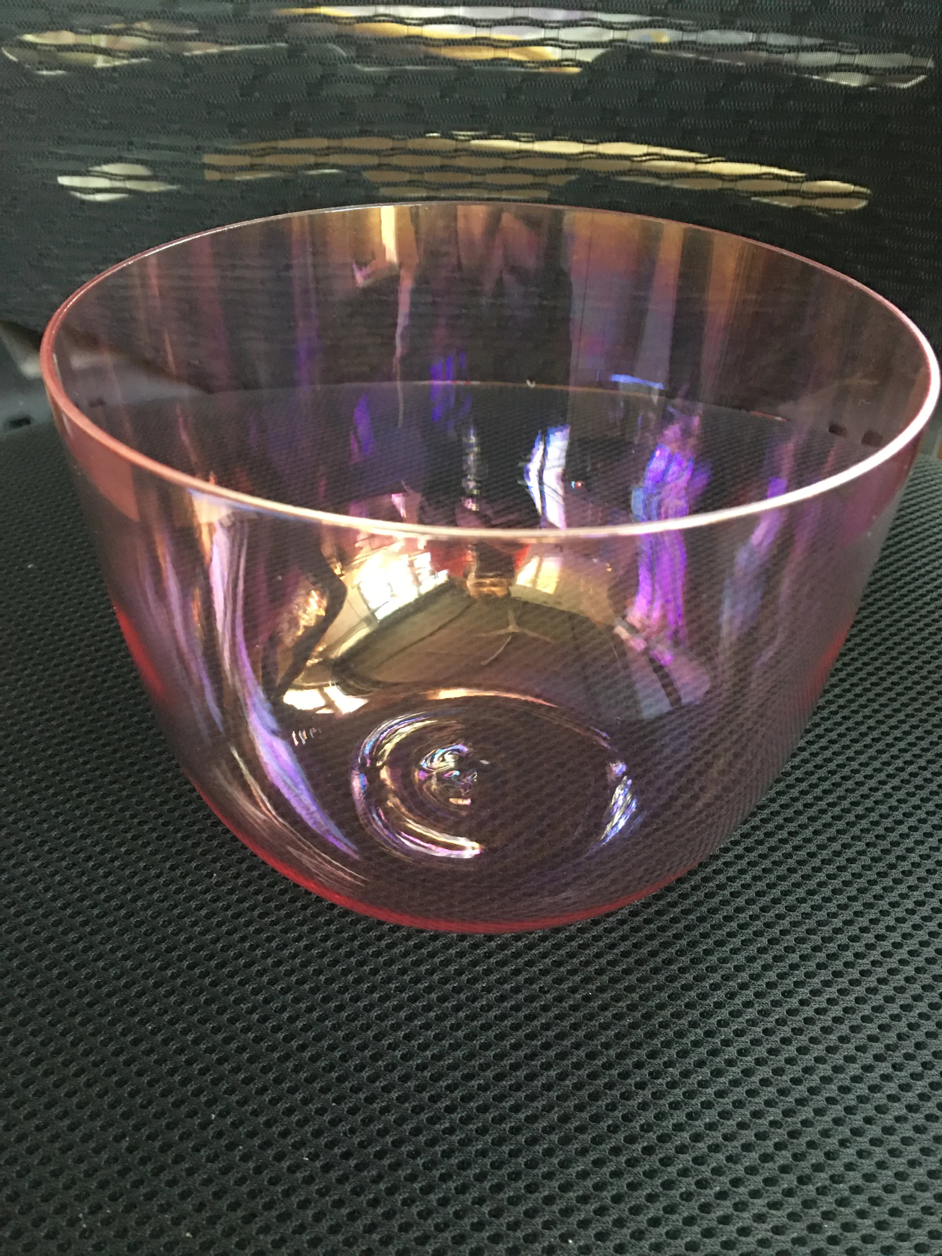 alchemy magic purple color 3rd octave 432hz perfect musical note B with Crown chakra crystal singing bowl about 6.75"