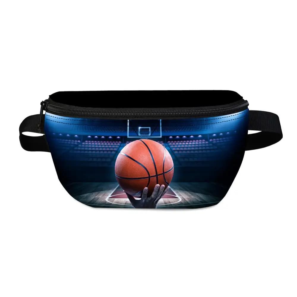 Men's Waist Bag with Print Basket, Custom with Picture, for Race, Open Sports, Fashion, Travel, Cigarette Door