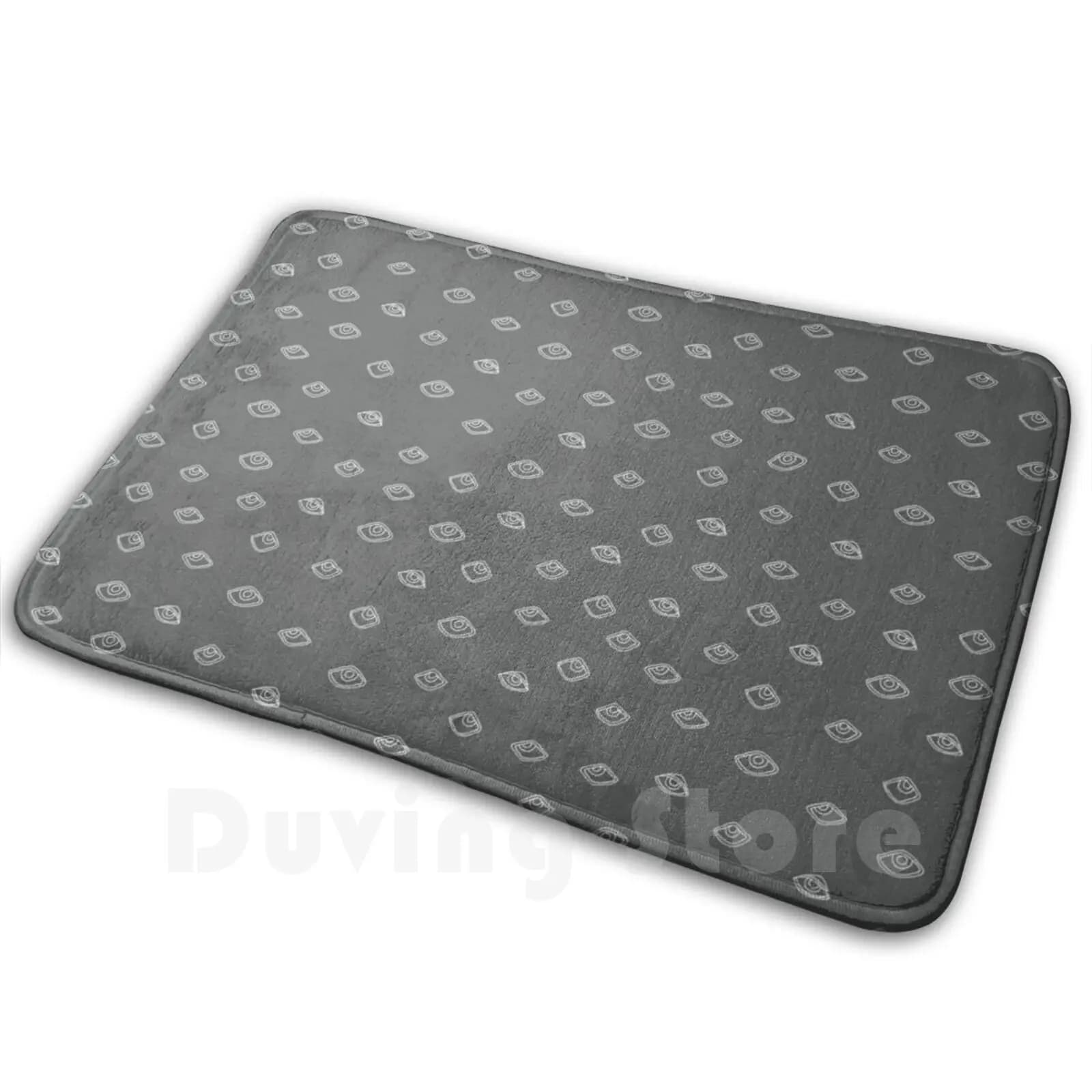 Motivo per occhi in bianco e grigio Tappetino per tappeti Tappetino morbido antiscivolo Modello bianco e grigio Grigio Modello di colore grigio Occhio