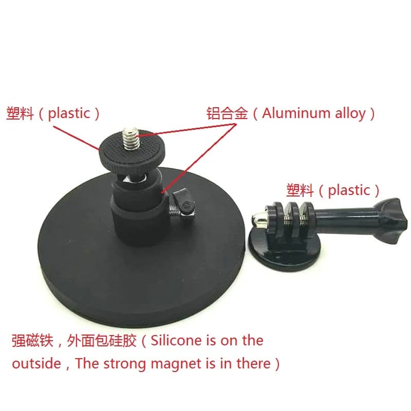 Magnetic Gomma Support with Auto Suction Suction and Adapter for Camera Gopro Hero 131109 SJ8/6 Action 5 Insta360 One X4 X3
