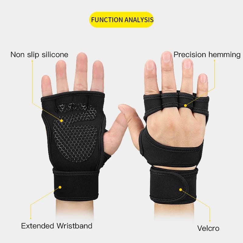 Kyncilor Gym Gloves for Weightlifting Woman Man Sports Gloves Fitness Body Building Gym Gym Grip Stripe Gym Handheld Gloves