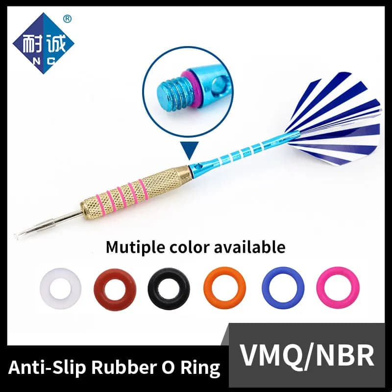 NAICHENG 50 pz/set o-ring in gomma antiscivolo per freccette in metallo punte di freccia sostituzioni guarnizione rondella accessori