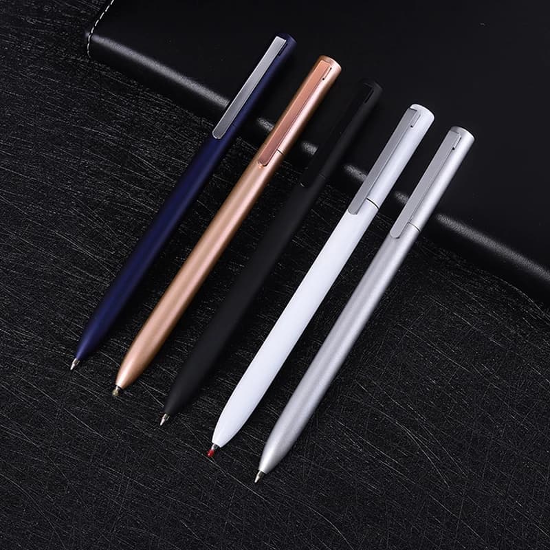 Penna segnaletica gel rotante in metallo con ricariche per Xiaomi Penne segnaletiche in metallo 0,5 mm Liscio discreto Elegante e stabile per ufficio aziendale