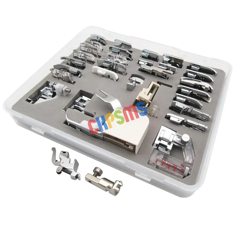SET PIEDI PRESSER (IN TOTAL 32 Pezzi) Adatto PER BERNINA OLD STYLE 530, 730, 801, 802, 830, 930, 940, 1010, 1120, 1230, 1530+