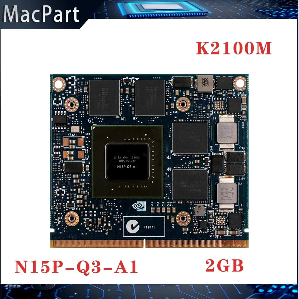 Quadro K2100 K2100M Scheda grafica video da 2 GB N15P-Q3-A1 0G4FN0 con staffa X per Dell HP iMac A1311 A1312 2009 2010 2011 anno