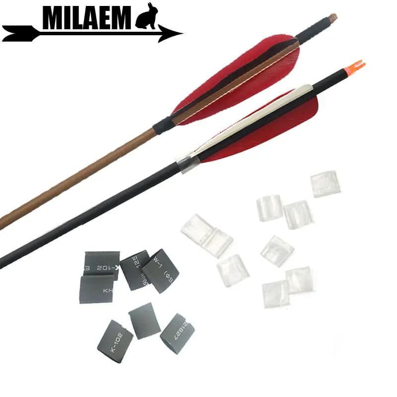 Tubo termorestringente per tiro con l'arco la forte contrazione utilizzando accessori da caccia con piume di protezione universale da 8 a 9 mm