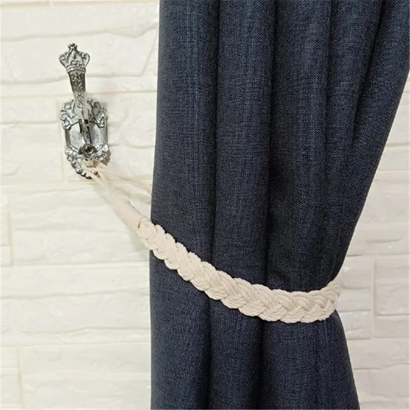Handmade Macrame Curtain Tiebacks Cotton Weave braid Curtains Tieback Straps Tassels Hanging Home Decoration Curtain Accessories