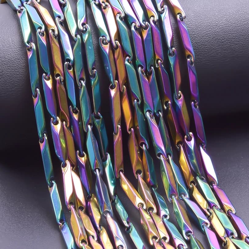 Collana a catena color arcobaleno da 25-90 cm per donna Uomo Accessori Collana in acciaio inossidabile Bracciale con chiusura a moschettone Regalo di gioielli punk