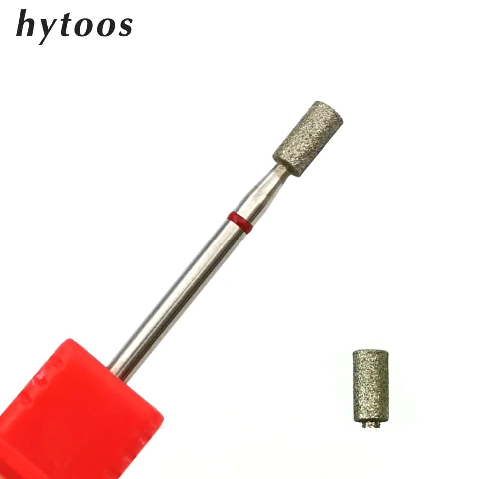 HYTOOS Punta per cuticole russa a grana fine Barile Punte per trapano per unghie diamantate Trapano elettrico per manicure Accessori per unghie con fresa rotativa