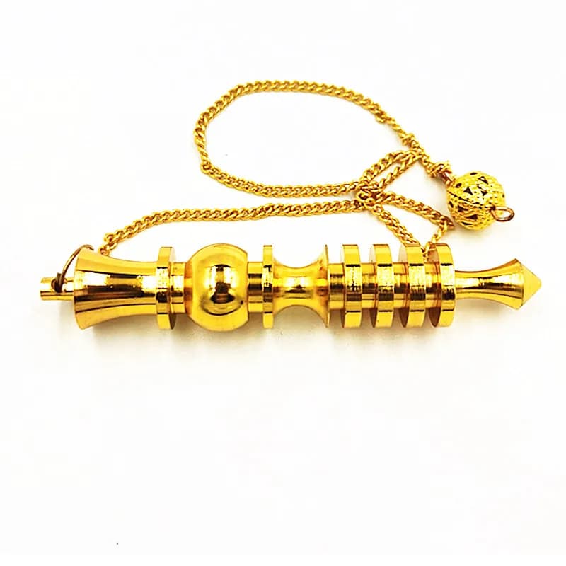 Ciondolo da uomo Pendolo da rabdomanzia in metallo per guarigione Reiki Divinazione Ciondolo spirituale Wicca Amuleto a forma di vite Pendule Radiestesia