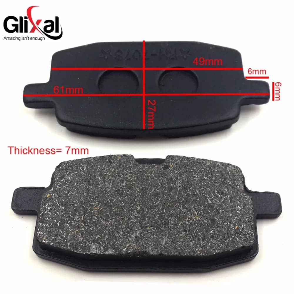 Pastiglie freno a disco universali Glixal per GY6 49cc 50cc 125cc 150cc Scooter cinese ciclomotore ATV Go kart Dirt-Bike