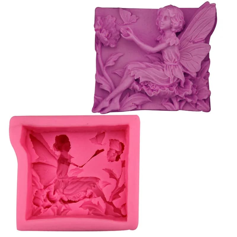 Fairy angel flower 3D Soap Molds resin clay silicone molds DIY handmade soap mold silica gel mould Newest Design