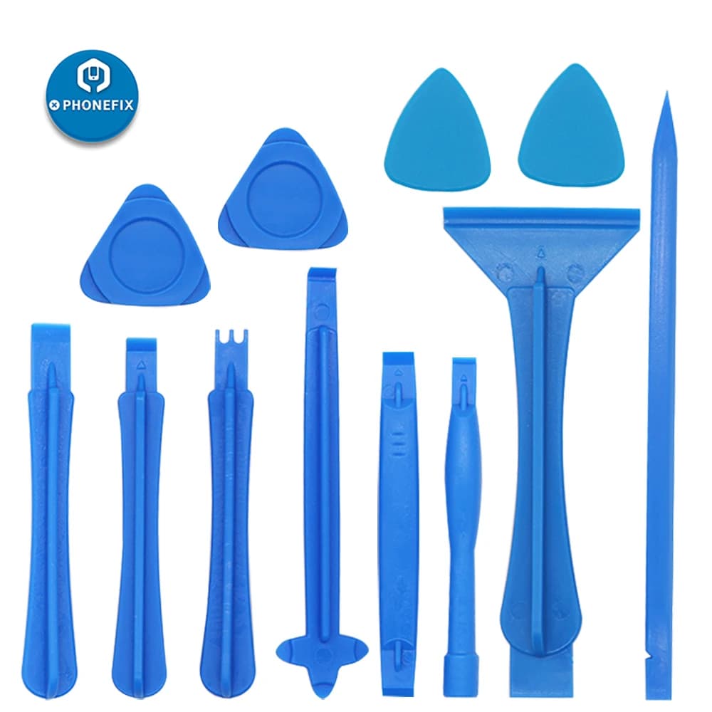 12pcs Kit di riparazione dello schermo dello strumento di apertura di riparazione del telefono cellulare Spudger di plastica smontare gli strumenti di leva per il Kit di strumenti elettronici di iPhone