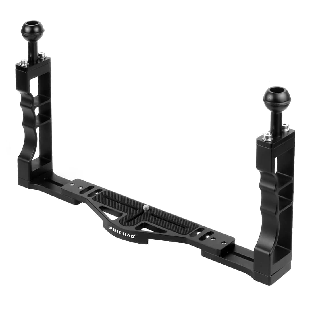 Staffa di Base per vassoio subacqueo in lega di alluminio doppia impugnatura portatile per Gopro per DJI Action Camera fotografia subacquea