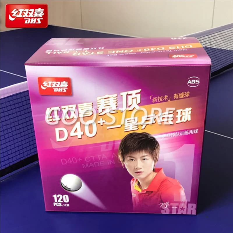 Pallina da ping pong DHS 120 palline 1 stella D40 + palline da ping pong da allenamento palline da ping pong in plastica poli cucita ABS