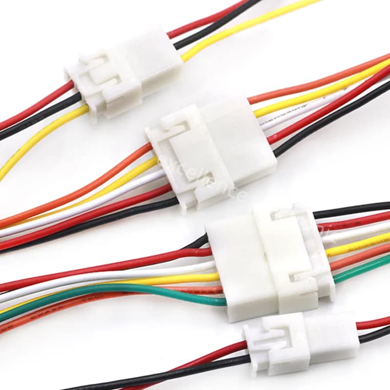 10Pairs XH2.54 2/3/4/5/6 Pin Pitch 2.54mm Wire Connector XH Plug Male & Female Battery Charging Cable 100MM 150MM 200MM 26AWG
