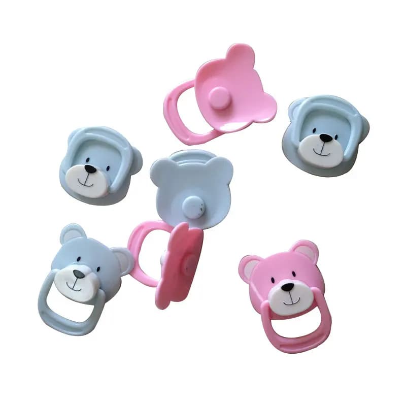 10 pieces / lot PVC Magnet Pacifiers Pink Blue Color For Reborn Dolls Pacifiers Nipples Magnetic Dummy Fit For DIY Dolls Accesso