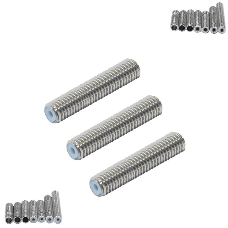 Rampe 20 pezzi MK8 gola M6 filetto 26 26.5 30 40 50mm rottura di calore con scanalatura PTFE tubo 1.75mm filamento parti della stampante 3D
