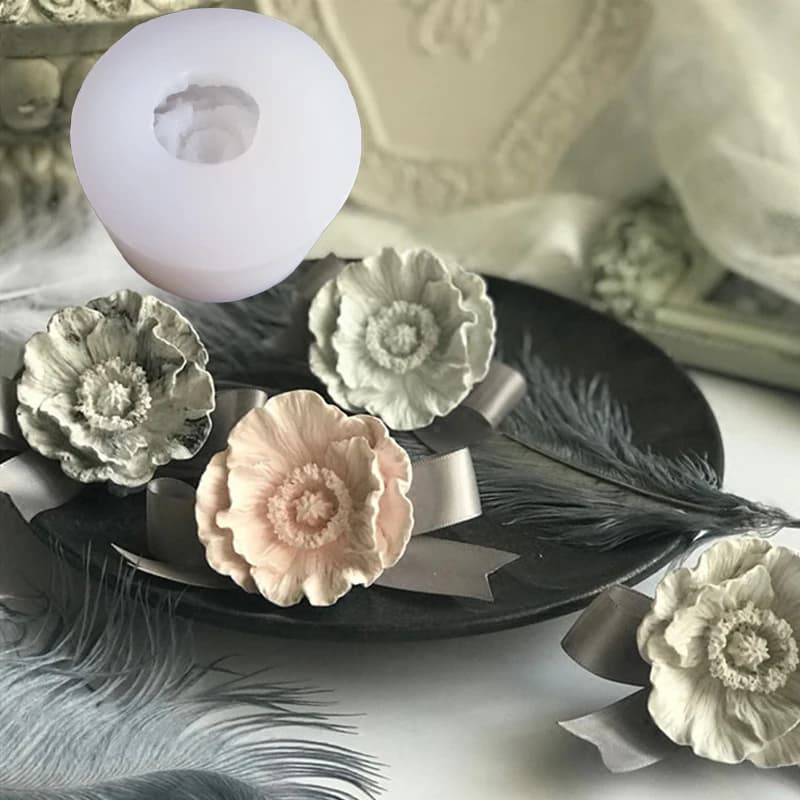 Hot Poppy Candela Stampi Stampo per Sapone Cucina-Cottura Resina Forma di Silicone Decorazione Della Casa 3D FAI DA TE Argilla Mestiere Cera-Making M2440