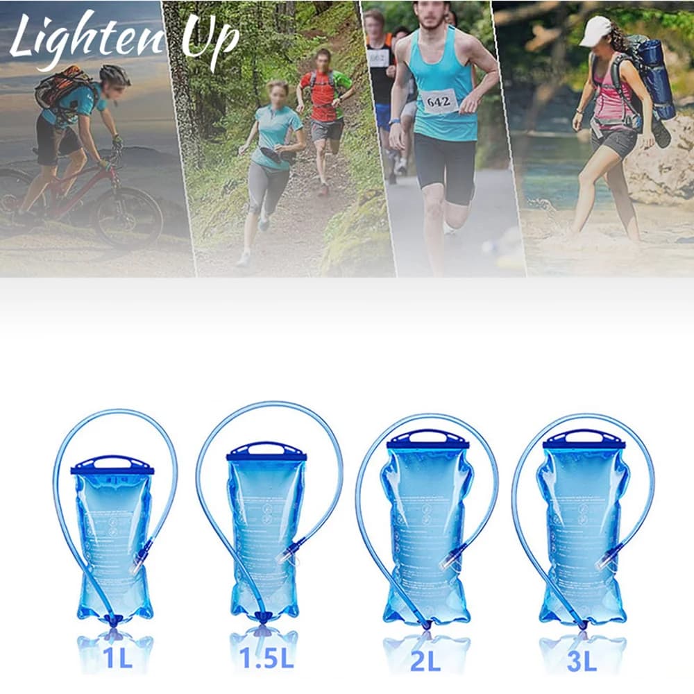 1L/1.5L/2L/3L water bag soft tank bag for water bladder hydration drink running cycling camping for backpack