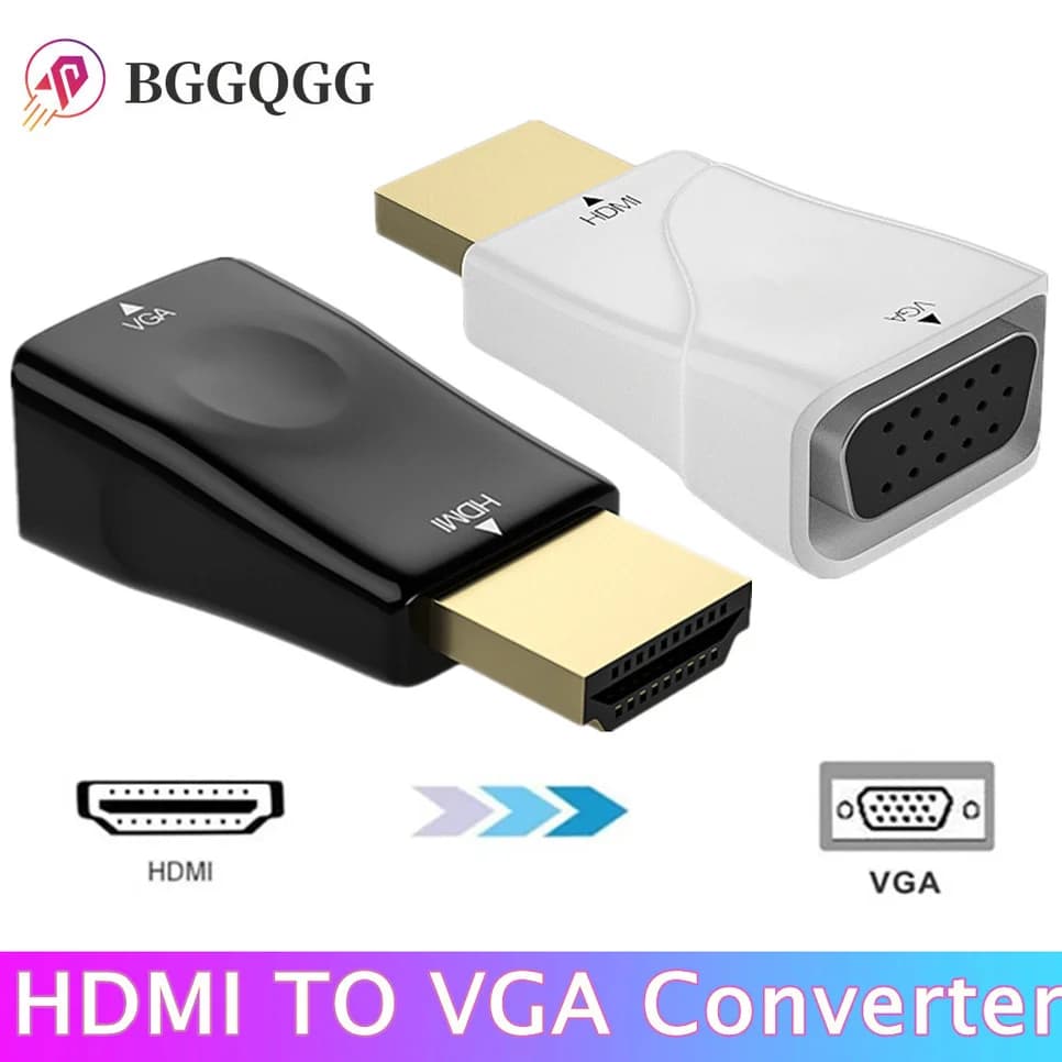 BGGQGG convertitore cavo compatibile con HDMI a VGA adattatore convertitore da maschio a femmina HD 1080P HDMI a VGA per Tablet PC portatile