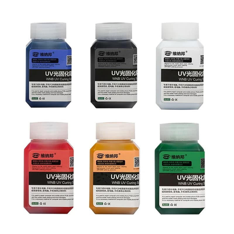 100g UV Solder Mask Ink Green/Black/Blue/Red/Yellow/White Welding Paint Oil BGA PCB Repair Prevent Corrosive Arcing