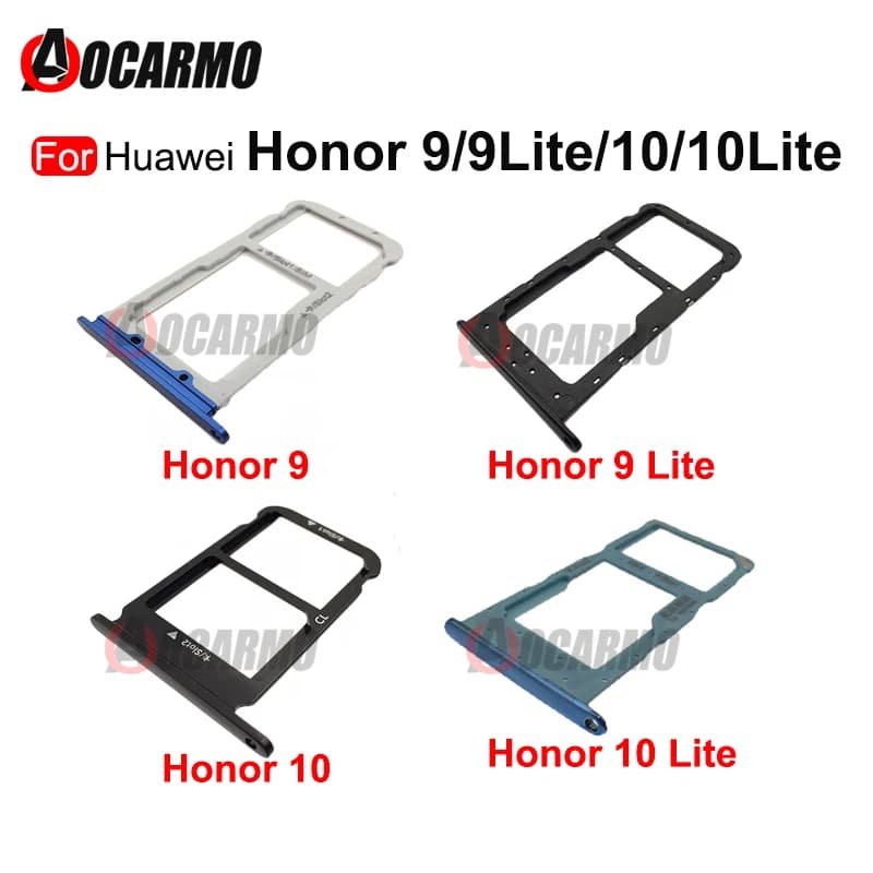 Supporto per vassoio Sim per Huawei Honor 10 Lite supporto per Slot per scheda SIM presa per adattatore per Huawei Honor 9/9 Lite parte di ricambio
