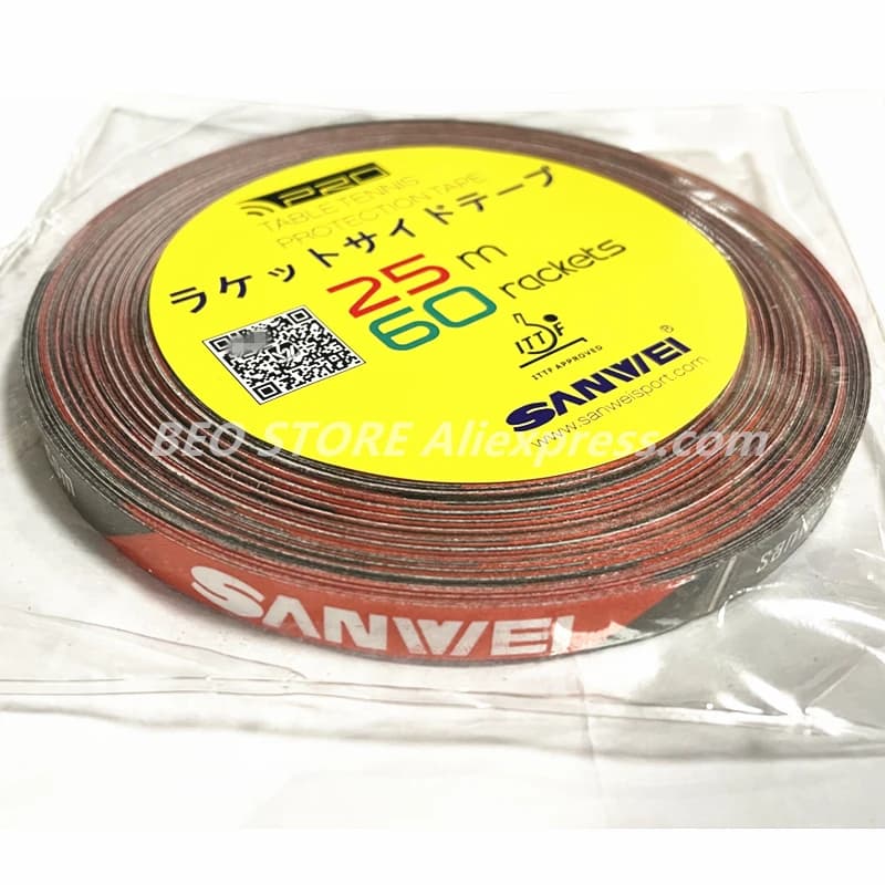 1cm * 25M SANWEI Ping Pong racchetta bordo nastro protezione laterale TARGET originale Ping Pong Bat accessori nastro protettivo