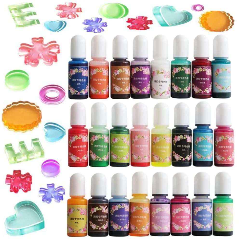 26 colori 10ml resina epossidica pigmento liquido resina epossidica UV colorante colorante per fai da te Rsein tintura creazione di gioielli artigianato arte