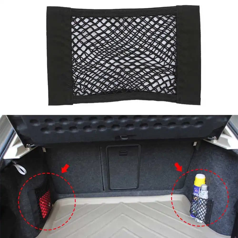 For Volkswagen VW T-CROSS T-roc 2019 2020 2021 2022 2023 Baggage of a car Seat Rear Elastic Mesh Storage Accessories