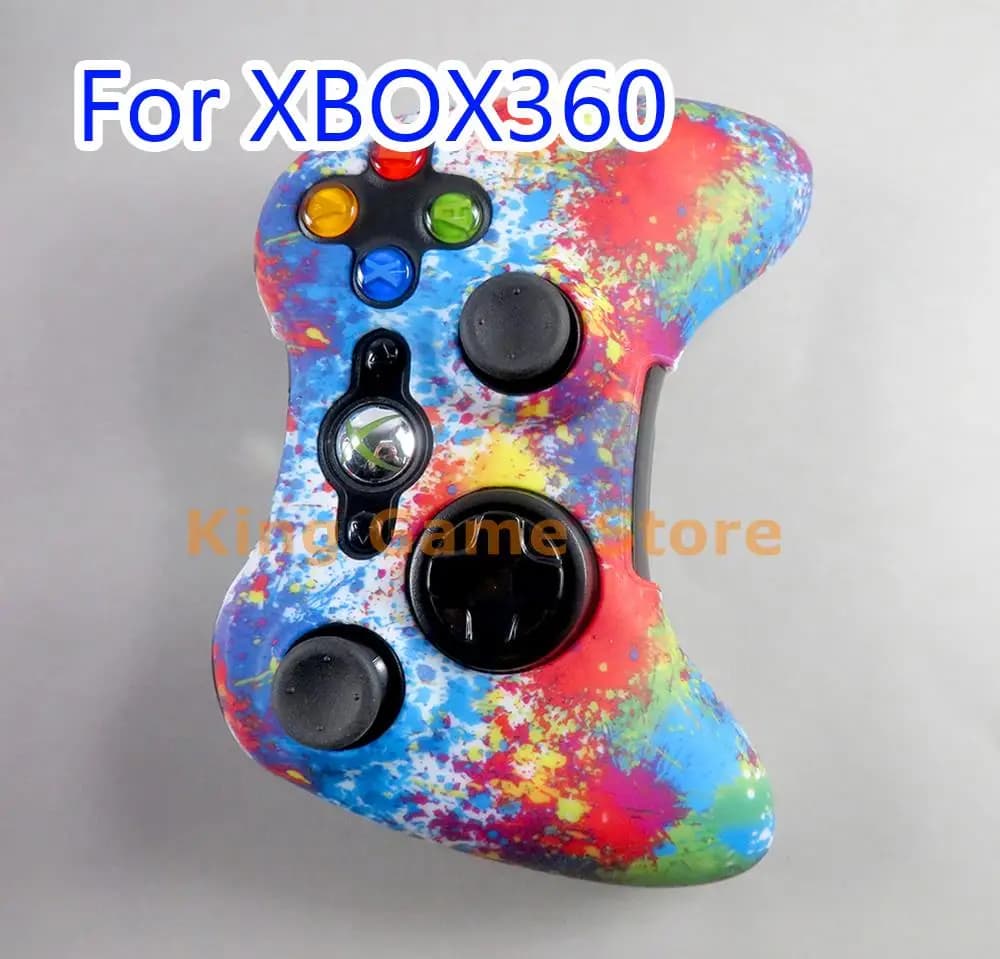 2 pezzi di stampa a trasferimento d'acqua morbida pelle protettiva per controller XBOX 360 custodia in silicone per accessori per gamepad xbox 360