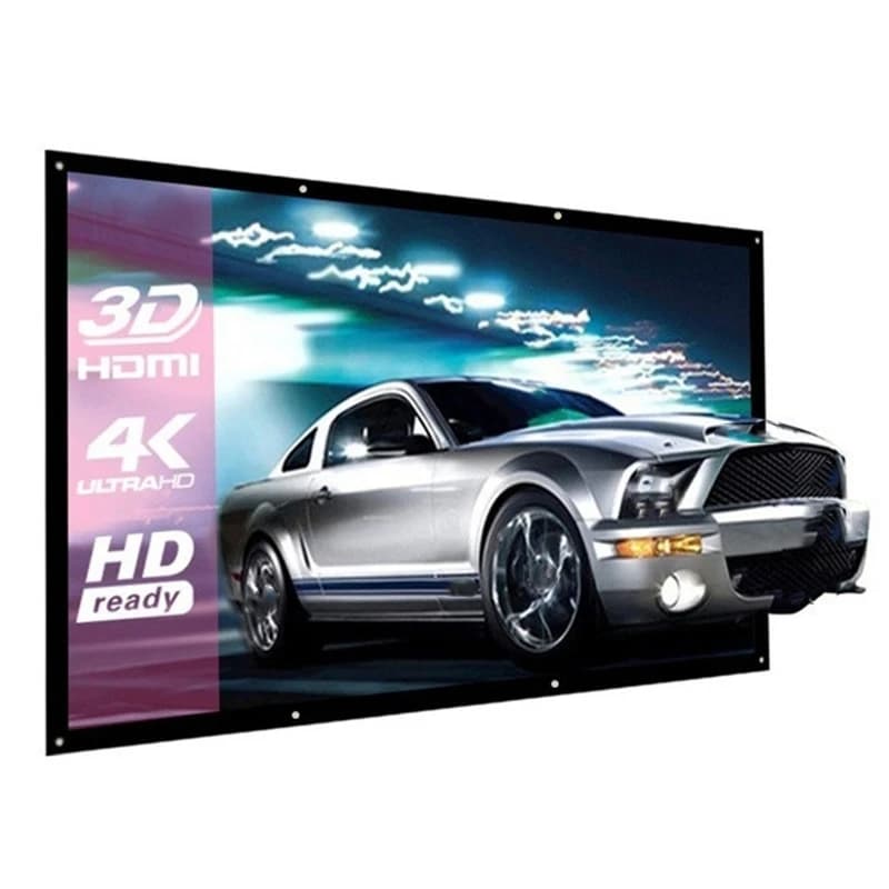 Proiettore 3D HD da 100 pollici Sn 1: 1 film di proiezione anti-piega Sn tela per Home Theater all'aperto