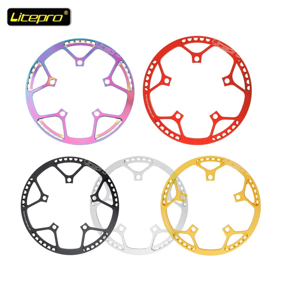 Litepro BMX Bicicletta BCD130 Singolo Disco Ingranaggio Piastra Rotonda Manovella 45/47/53/56/58T Pieghevole Bici Corona Manovella Corona