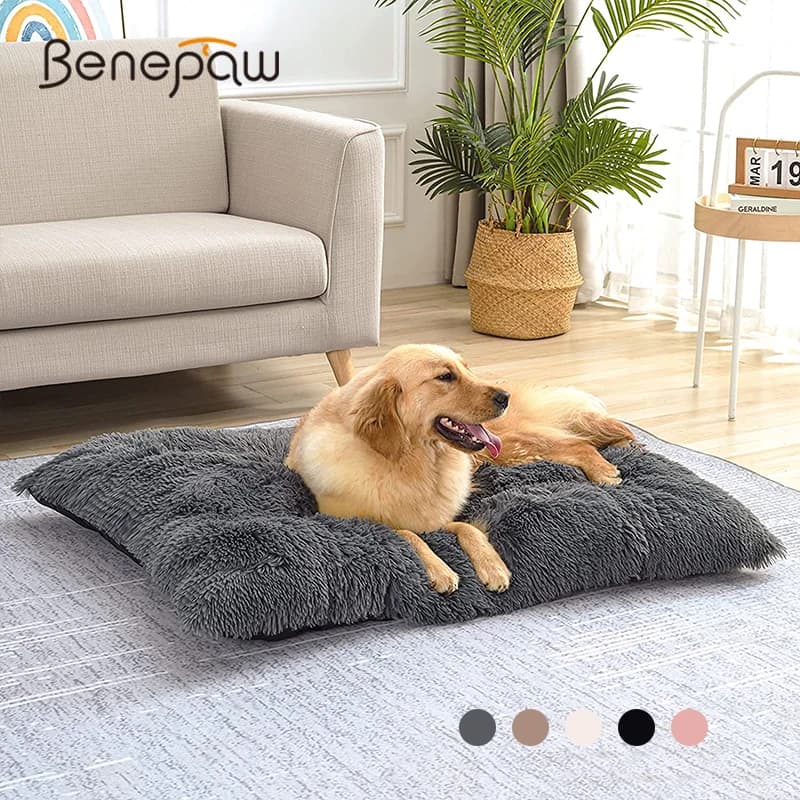 Benepaw Fluffy calmante letto per cani lavabile tappetino per animali domestici impermeabile antiscivolo antiscivolo cuccia per animali domestici per gatti di taglia medio-piccola