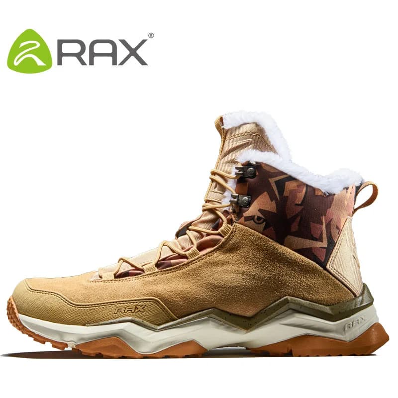 RAX Scarpe Da Trekking Impermeabili Degli Uomini di Inverno All'aperto Scarpe Da Ginnastica per Gli Uomini Stivali Da Neve Peluche Mountain Doposci Turismo All'aria Aperta Scarpe Da Jogging