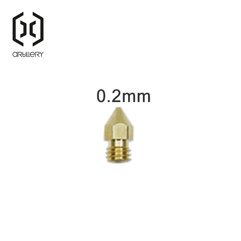 Ugello MK8 per stampante 3D Artillery Hornet 0,2/0,3/0,4/0,5/0,6 mm adatto per filamenti 1,75