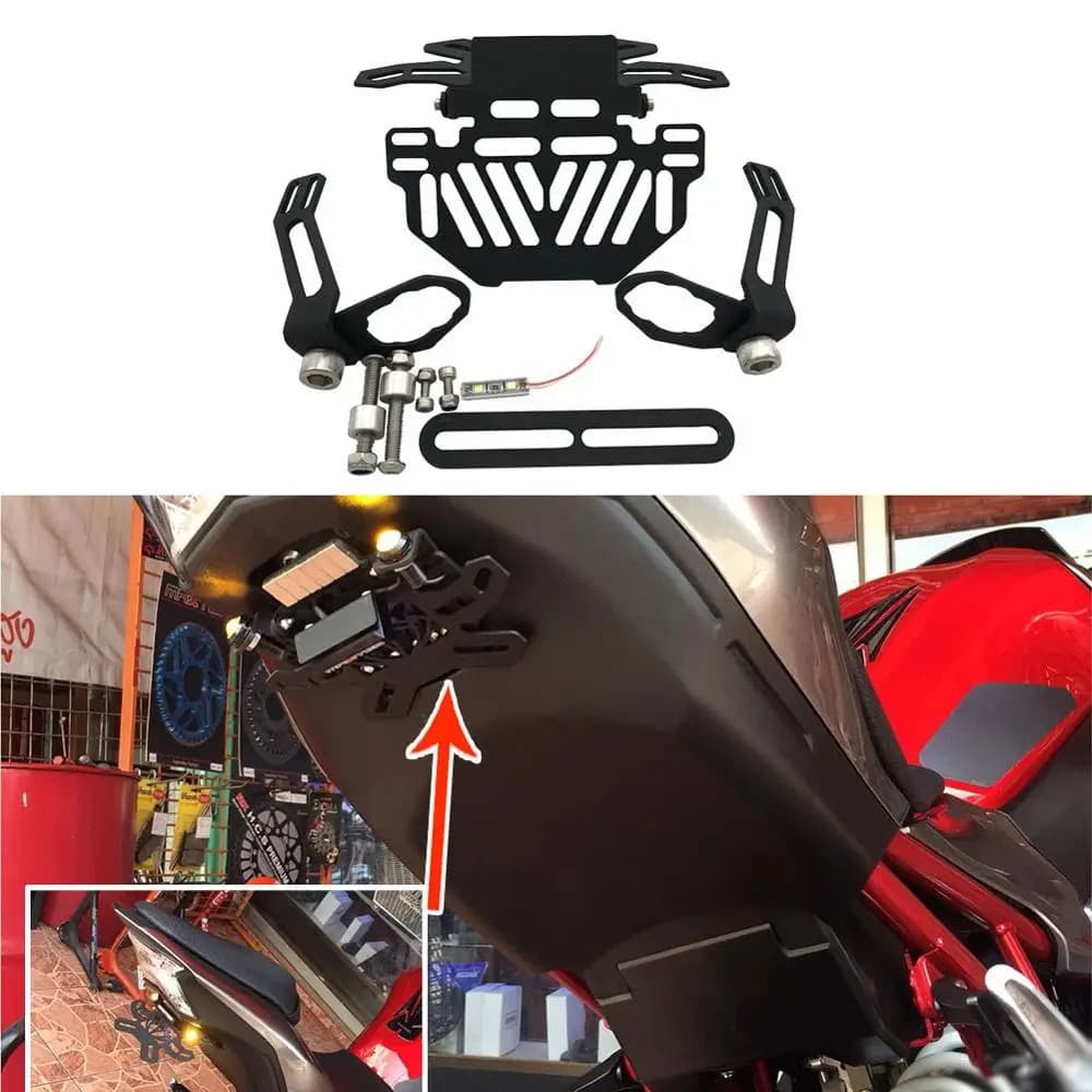SEMSPEED Universal Motor Bike Carrier HAS CONDOTTO LA Luce per Honda CB400 VTEC CB650F CBR650F CBR500R CB500F CB500X CB 400