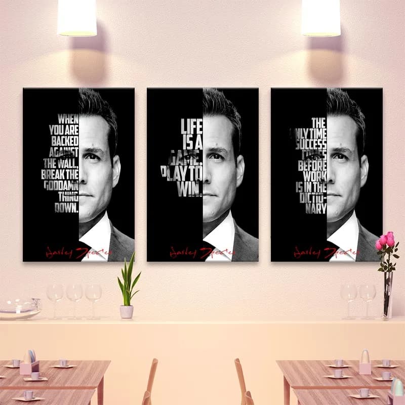Immagine su tela stampata pittura Harvey Spector Wall Art Poster per la decorazione del soggiorno senza cornice