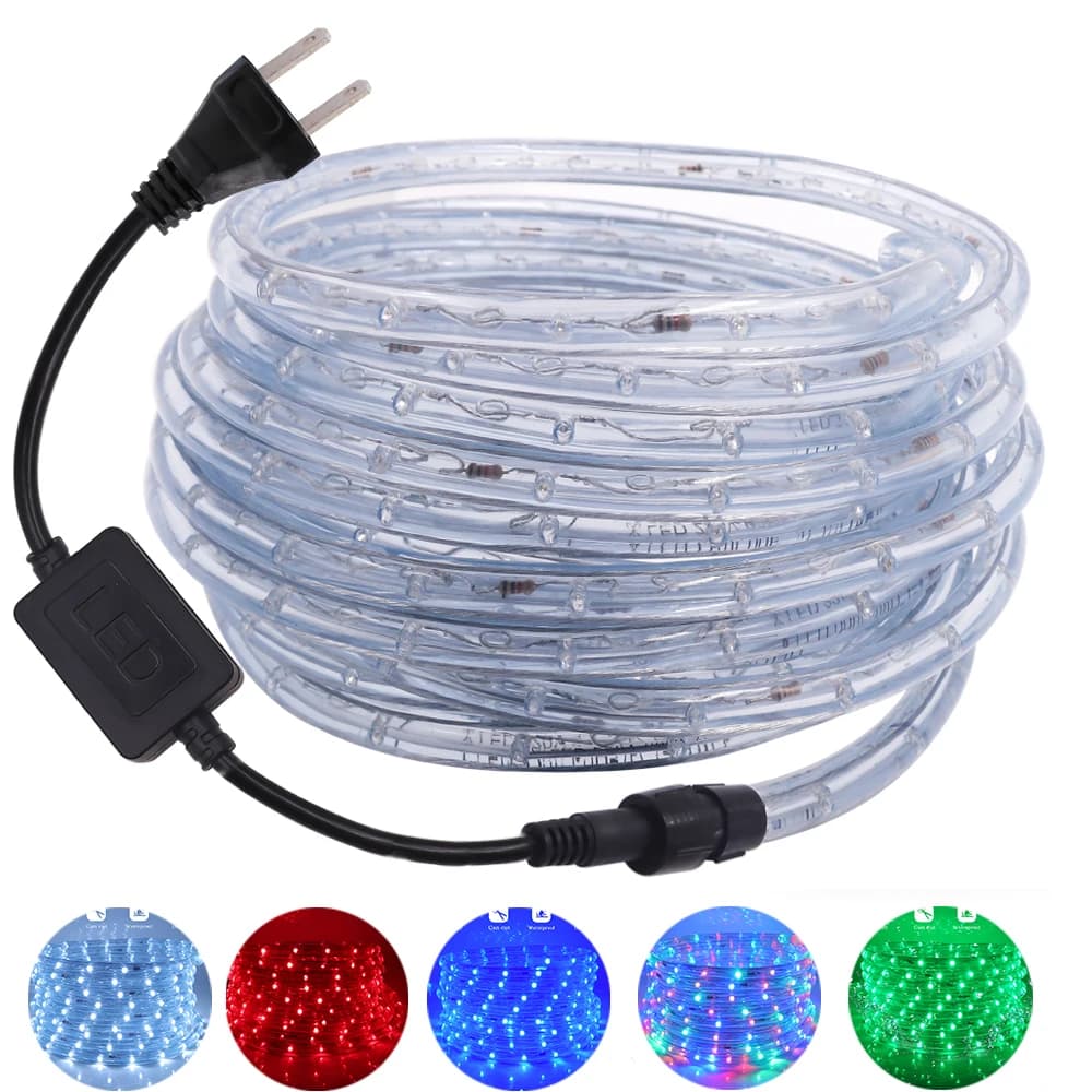 Striscia al neon AC 220V Striscia LED Insegna al neon impermeabile Luce a LED Decorazione per feste di Natale Striscia a LED per esterni con tubo arcobaleno