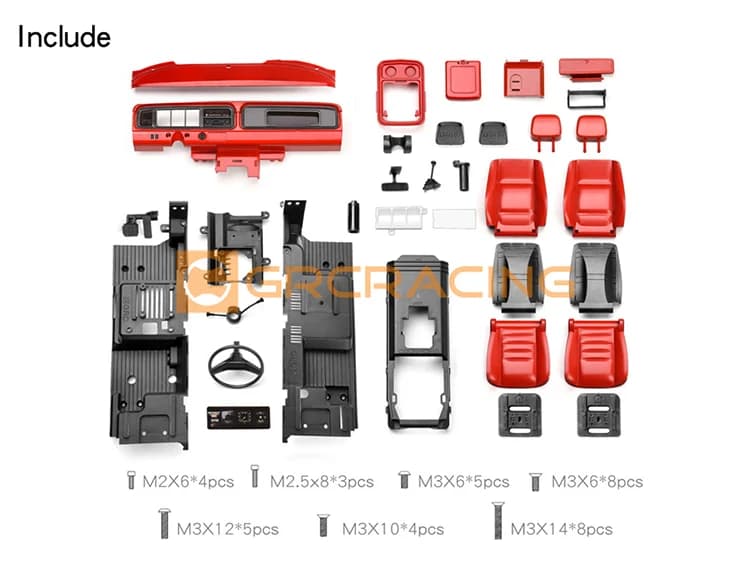 Kit sedile cabina con guscio interno completo per auto RC per 1/10 RC Crawler Trax per TRX-4 per TRX4 Bronco G161R