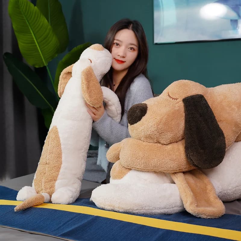 150CM Giant Lovely Soft Down Cotton Dog peluche farcito Pet Doll Sleep Pillow accompagna il regalo per la fidanzata