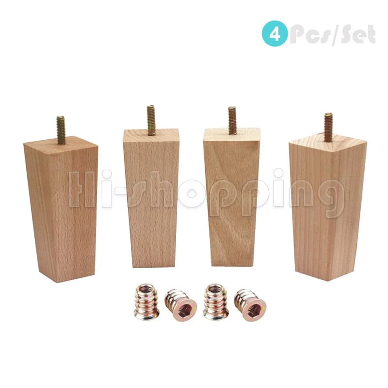 4 pezzi gambe per mobili affusolate in legno massello altezza 10/12/14 cm per divano di ricambio mobili in legno divano sedia tavolino armadio