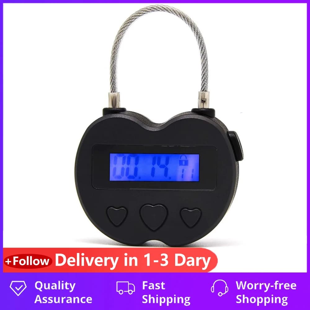 Smart Time Lock Display LCD Time Lock Timer elettronico da viaggio multifunzione, lucchetto Timer temporaneo ricaricabile USB impermeabile