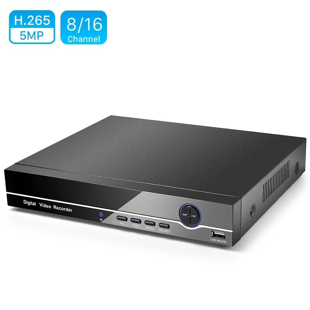XMEYE H.265 16CH 5MP/1080P CCTV NVR 8 canali 4MP videoregistratore di rete 2.0 per 5MP 4MP 1080P IP Camera P2P Cloud e-mail