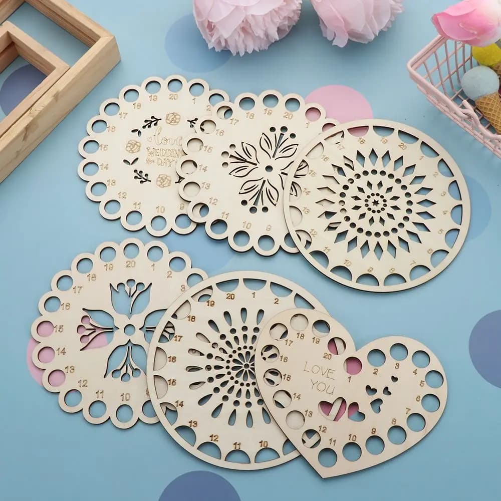 Hot New Wood ricamo filo interdentale organizzatore punto croce ago filo portaoggetti strumenti di finitura artigianato fai da te accessori per il cucito