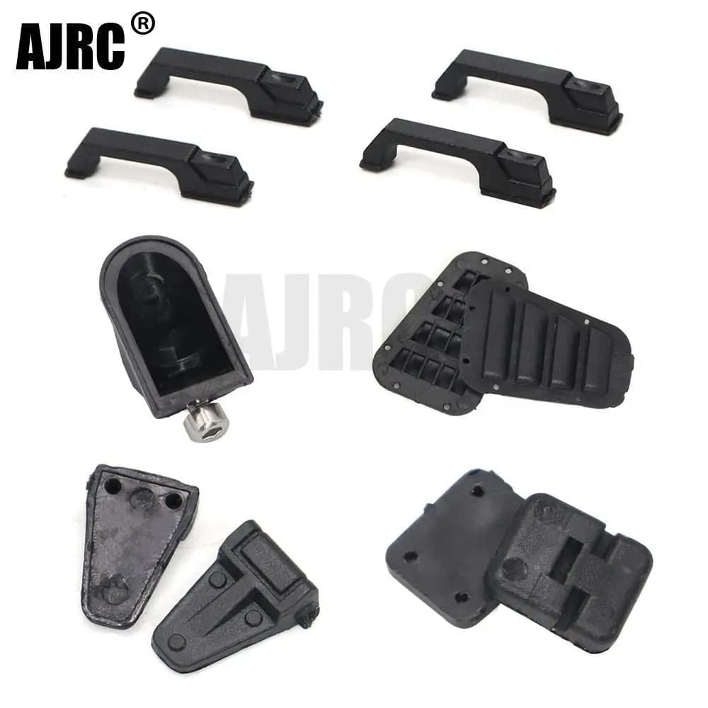 Cerniera per porta in plastica ABS/maniglia per porta/cerniera del motore/porta del serbatoio del carburante/ingresso dell'aria adatto per parti di automobili Rc 1/10 Traxxas Trx4 Axial Scx10