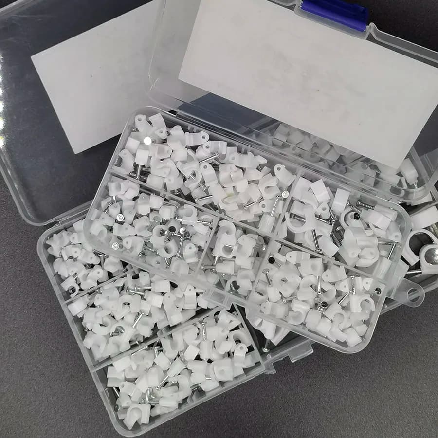 170 pz/260 pz vestito in acciaio chiodo linea di fissaggio morsetto 4mm 5mm 6mm 7mm 8mm 9mm cavo elettrico fermacravatta cerchio clip per cavi