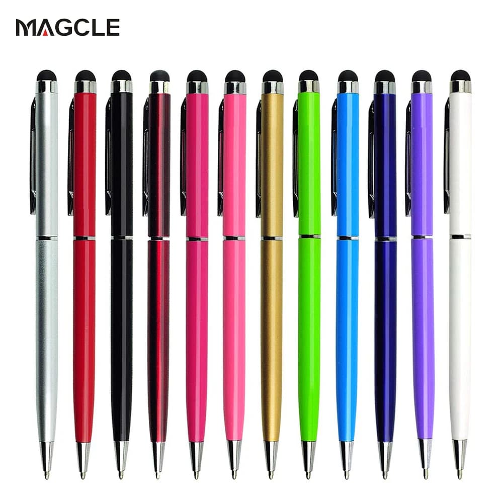 10 pz/pacco universale 2 in 1 Touch Screen penne stilo per iPad iPhone Tablet Samsung/tutti i telefoni cellulari/Tablet PC + Zip Bag