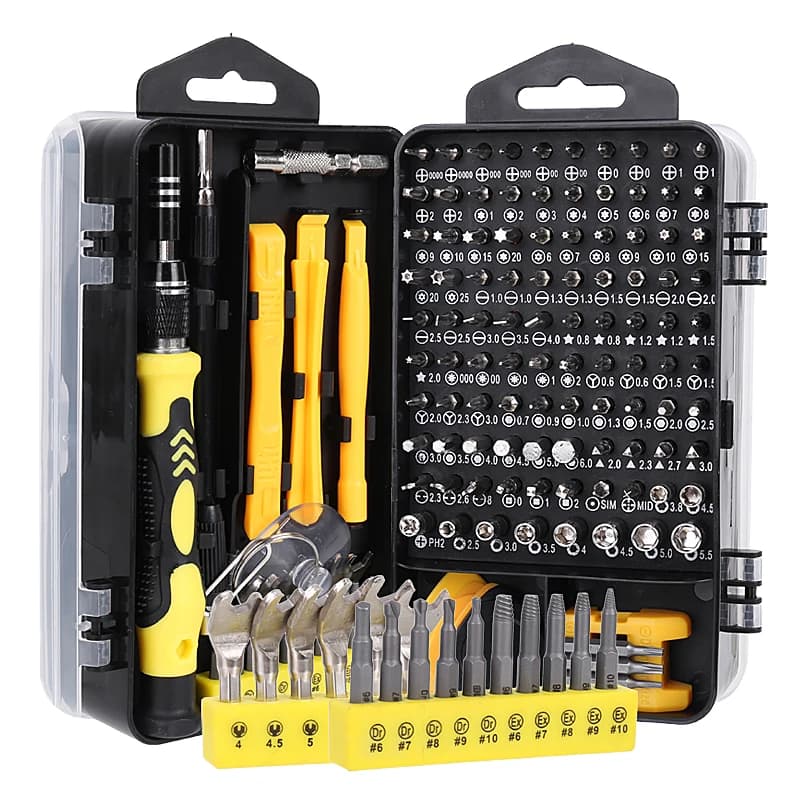 LUCHSHIY 138 In 1 Set of Combined Screwdrivers Precision Magnetic Screwdriver Tips Set of Manual Tools for Telephone Portable Watch Repair